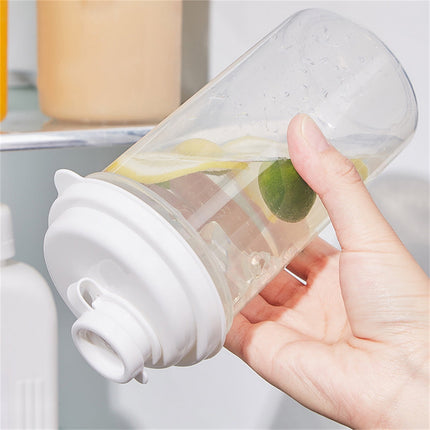 Darzheoy 1L Plastic Pitcher with Lid BPA-Free Eco-Friendly Pitcher Mix Drinks Water Pitcher for Hot/Cold Lemonade Juice Beverage Jar Ice Tea Kettle White.