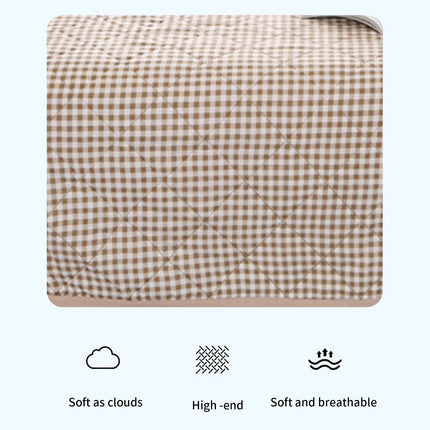 AYktou Reversible Patchwork Quilts Queen Size, 78.74x59.05in Lightweight Plaid Bedspreads Coverlets Quilt Bedding Blanket for All Seasons Khaki.