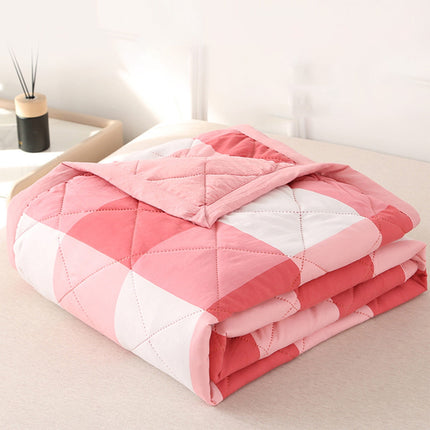 AYktou Reversible Patchwork Quilts Queen Size, 78.74x59.05in Lightweight Plaid Bedspreads Coverlets Quilt Bedding Blanket for All Seasons Red.