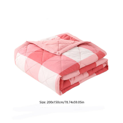 AYktou Reversible Patchwork Quilts Queen Size, 78.74x59.05in Lightweight Plaid Bedspreads Coverlets Quilt Bedding Blanket for All Seasons Red.