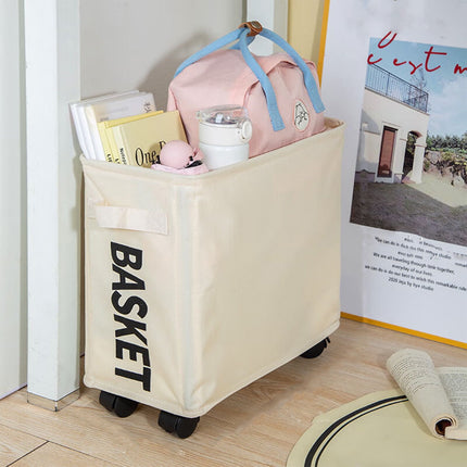 Darzheoy Laundry Baskets with Wheels and Handle, Collapsible Laundry Baskets, Clothes Laundry Basket with Removable Wash Bags for College Dorm, Rolling Laundry Hamper Beige.