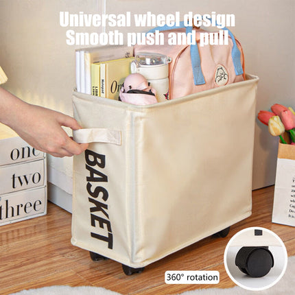 Darzheoy Laundry Baskets with Wheels and Handle, Collapsible Laundry Baskets, Clothes Laundry Basket with Removable Wash Bags for College Dorm, Rolling Laundry Hamper Beige.