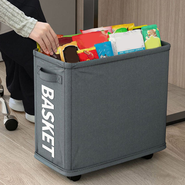 Darzheoy Laundry Baskets with Wheels and Handle, Collapsible Laundry Baskets, Clothes Laundry Basket with Removable Wash Bags for College Dorm, Rolling Laundry Hamper Dark Gray.