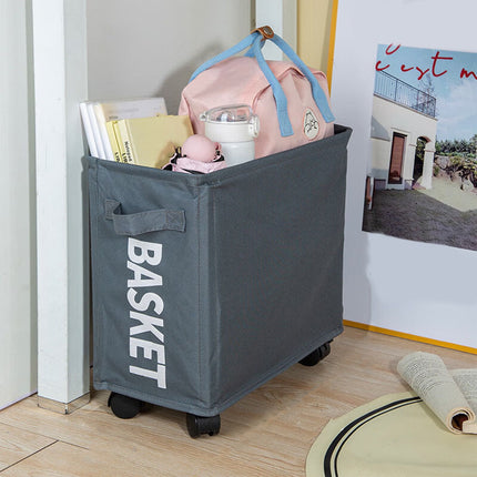 Darzheoy Laundry Baskets with Wheels and Handle, Collapsible Laundry Baskets, Clothes Laundry Basket with Removable Wash Bags for College Dorm, Rolling Laundry Hamper Dark Gray.