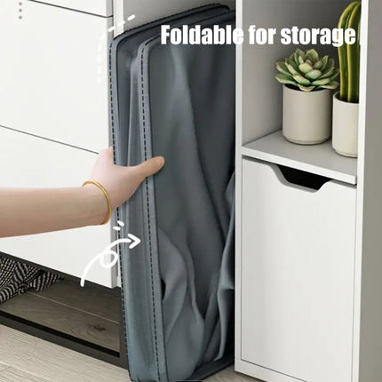 Darzheoy Laundry Baskets with Wheels and Handle, Collapsible Laundry Baskets, Clothes Laundry Basket with Removable Wash Bags for College Dorm, Rolling Laundry Hamper Dark Gray.