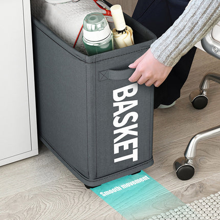 Darzheoy Laundry Baskets with Wheels and Handle, Collapsible Laundry Baskets, Clothes Laundry Basket with Removable Wash Bags for College Dorm, Rolling Laundry Hamper Dark Gray.