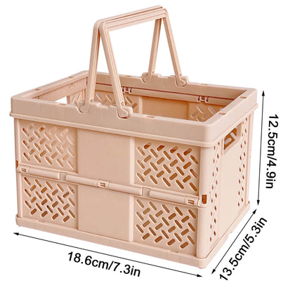 Darzheoy Large Picnic Basket, Collapsible Picnic Basket, Basket With Handle, Beach Picnic Basket, For Home, Kitchen, Camping, Picnic, Beach, Shopping White.