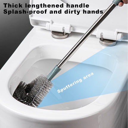 Kdkad Toilet Brush, Curved Design Angled Cleaner Brush Scrubber for Deep Cleaning, Long Plastic Handle and Flexible Bristles Bathroom Toilet Bowl Brush 20×4.5 in Green.