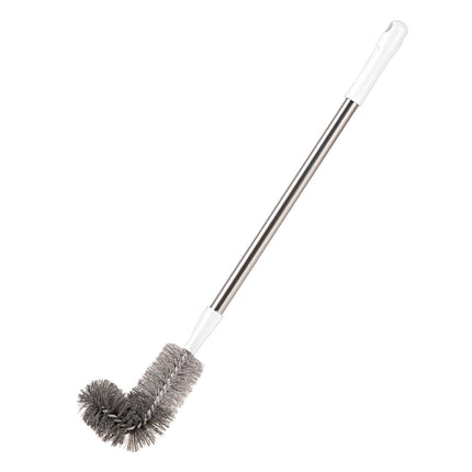 Kdkad Toilet Brush, Curved Design Angled Cleaner Brush Scrubber for Deep Cleaning, Long Plastic Handle and Flexible Bristles Bathroom Toilet Bowl Brush 20×4.5 in White.