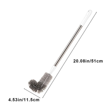 Kdkad Toilet Brush, Curved Design Angled Cleaner Brush Scrubber for Deep Cleaning, Long Plastic Handle and Flexible Bristles Bathroom Toilet Bowl Brush 20×4.5 in White.
