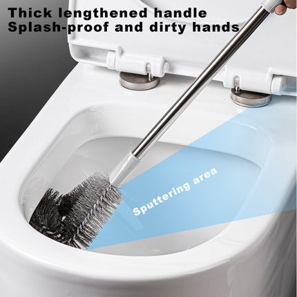 Kdkad Toilet Brush, Curved Design Angled Cleaner Brush Scrubber for Deep Cleaning, Long Plastic Handle and Flexible Bristles Bathroom Toilet Bowl Brush 20×4.5 in White.