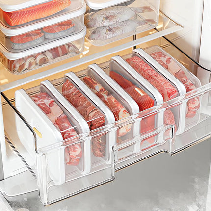 Kdkad Meat Container for Fridge, Lunch Meat Container for Refrigerator Organizers and Storage - Stackable Food Storage Boxes with Lids Cheese Keep Box for Fridge Airtight Organizer.