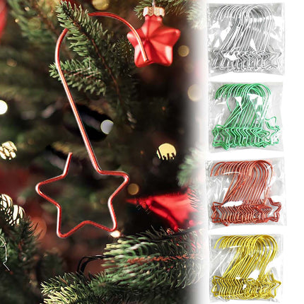 AYktou 50 Pack Christmas Ornament Hooks 0.47*1.18in Stainless Steel S-Shaped Hangers for Christmas Tree Decoration Christmas Stocking Balls Christmas Ornaments,Gold.