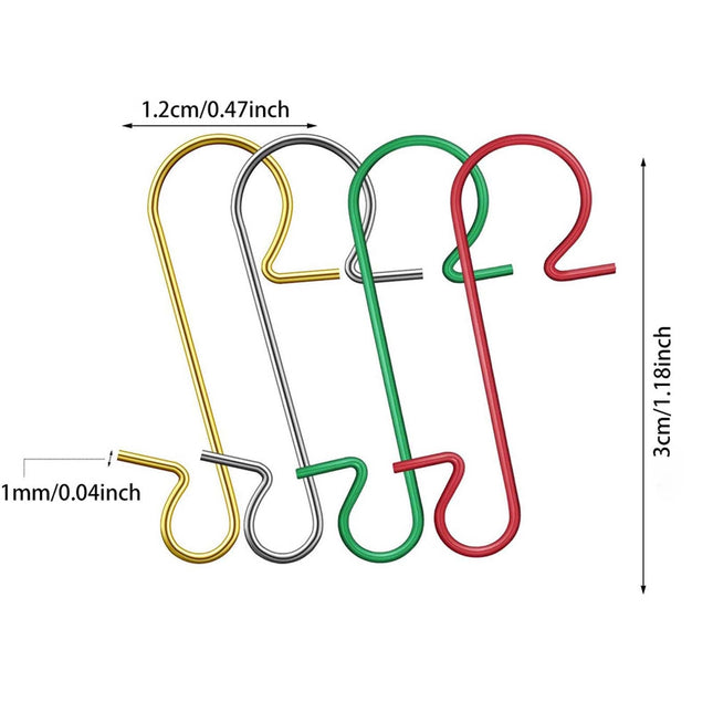 AYktou 50 Pack Christmas Ornament Hooks 0.47*1.18in Stainless Steel S-Shaped Hangers for Christmas Tree Decoration Christmas Stocking Balls Christmas Ornaments,Gold.