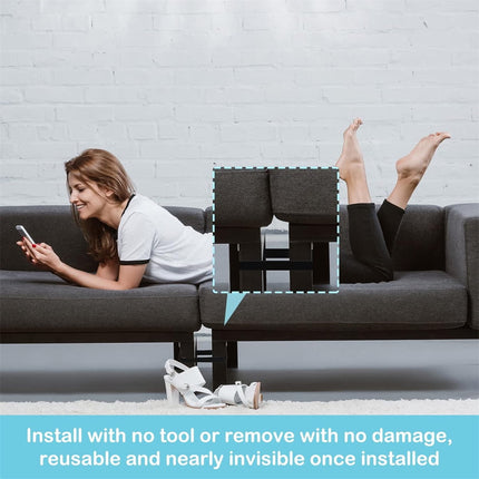 Sectional Couch Connector Tutuviw 16 Pcs Sofa Couch Leg Strap,Heavy Duty Rubber Cinch Strap Keep Prevent Sofa Sliding,Reusable Loop Cinch Quick Install Tool for Fixing Sectional Together.