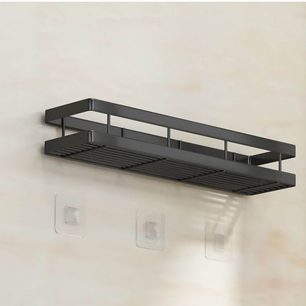 Metal Spice Rack, Wall Mount Floating Shelves, Black Storage organizer, Wall-mounted Household Spice Jars Rack, Wall Multi-function Storage Racks, for Cabinet Door, Pantry, Kitchen/Bathroom Supplies.