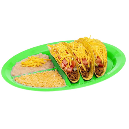 Ludlz Tacos Holder Plate Durable Easy to Clean Mexican Pancakes Corn Hot Dogs Cakes Toasts Food Tray for Home.