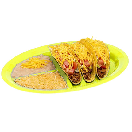Ludlz Tacos Holder Plate Durable Easy to Clean Mexican Pancakes Corn Hot Dogs Cakes Toasts Food Tray for Home.