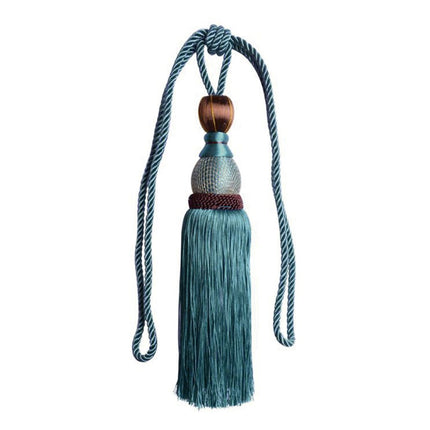 Bosisa 2pcs Large Tie Backs Ball Tassel Curtain Rope Tieback,Gold.