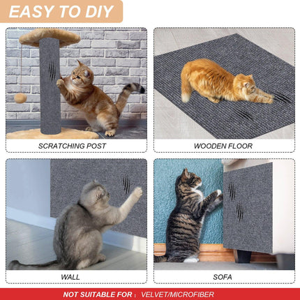 Beige Cat Scratcher - Durable Cardboard Scratching Pad for Cats.