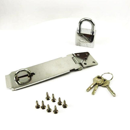 30mm Door Bolt with Latch and Keys - Heavy-Duty Security Lock for Home & Office.