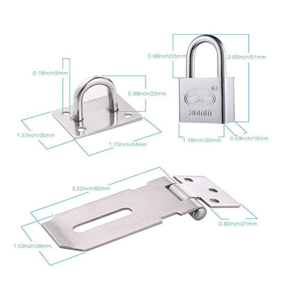 30mm Door Bolt with Latch and Keys - Heavy-Duty Security Lock for Home & Office.