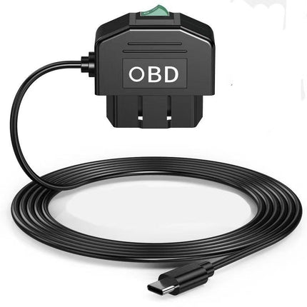 OBD Car Dash Cam Monitoring Cable - 12V/24V Hardwire Power Cable for Dash Cameras.