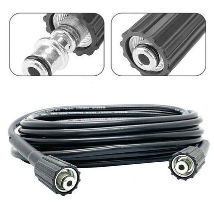15M (50FT) High-Pressure Washer Hose - 5800 PSI Heavy-Duty Cleaning Hose with Longer Ring Nut.