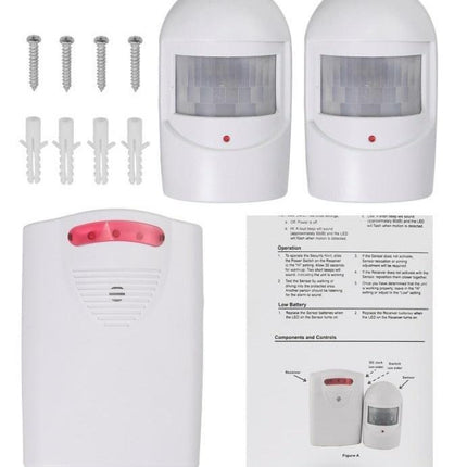 Infrared Alarm System - Wireless Motion Detection Security Alarm for Home & Office.