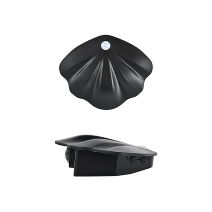 Black Shell Sensor Light - Decorative LED Motion-Activated Lamp for Home & Outdoor.