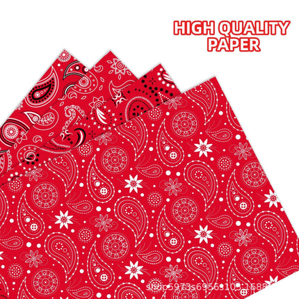 Gift Box Decorative Wrapping Paper - Style WZ003 (12-Sheet Set).