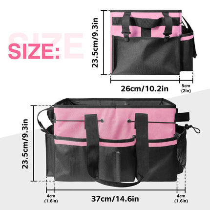 Gray Cleaning Kit - Multi-Purpose Cleaning Supplies Organizer Bag.