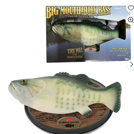 Singing Fish Decoration - Green with Square Base.