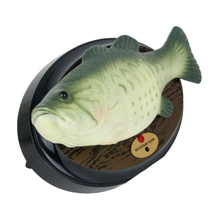 Singing Fish Decoration - Green with Square Base.