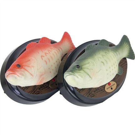 Singing Fish Decoration - Green with Square Base.