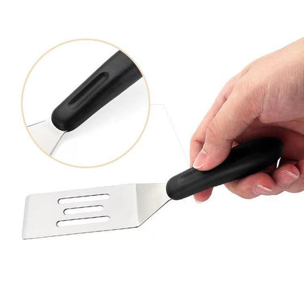 1 pc Teppanyaki steak spatula, Japanese cuisine small spatula, cooking tool (silver).