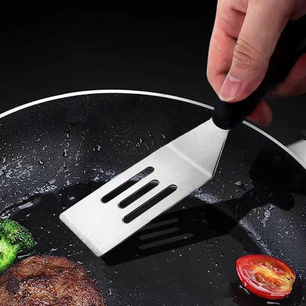 1 pc Teppanyaki steak spatula, Japanese cuisine small spatula, cooking tool (silver).