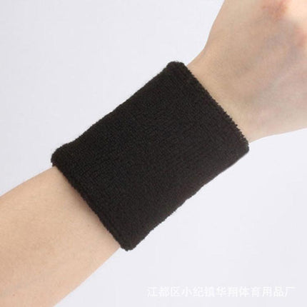 6pcs sports wrist guards, sweat-absorbing towel wrist guards, basketball fitness wrist guards, anti-sprain wrist guards (black).