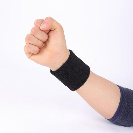 6pcs sports wrist guards, sweat-absorbing towel wrist guards, basketball fitness wrist guards, anti-sprain wrist guards (black).