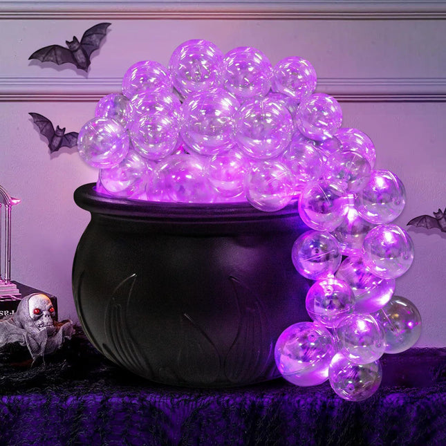1 pc purple bubble, Witch Jar candy jar, Witch bucket black plastic, retro party table decoration.