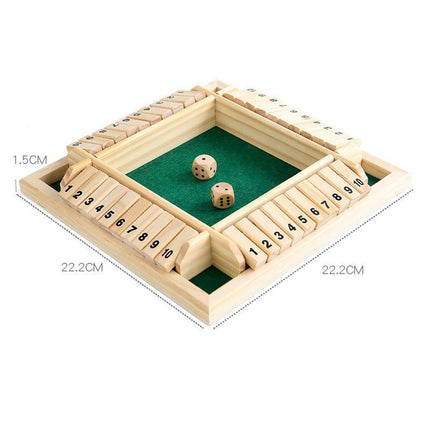 A green card-flipping toy, an interactive and educational toy for parties, a casual game prop for board game cards with four-sided numbers.