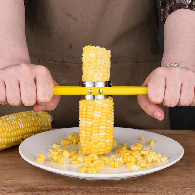 1 pc Household stainless steel peeler, plane knife, threshing and stripping device, creative kitchen tools (yellow).