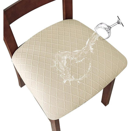 6 pcs 2025 Best-selling diamond-shaped jacquard chair cushion cover, chair cover cover. Khaki, 45*50*9cm.