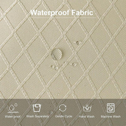 6 pcs 2025 Best-selling diamond-shaped jacquard chair cushion cover, chair cover cover. Khaki, 45*50*9cm.