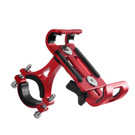 1pc bicycle aluminum alloy fixed frame, mobile phone stand, rotating mobile phone stand for cycling (red).