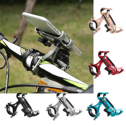 1pc bicycle aluminum alloy fixed frame, mobile phone stand, rotating mobile phone stand for cycling (red).