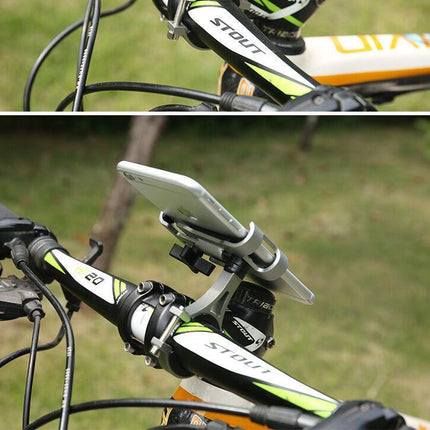 1pc bicycle aluminum alloy fixed frame, mobile phone stand, rotating mobile phone stand for cycling (red).