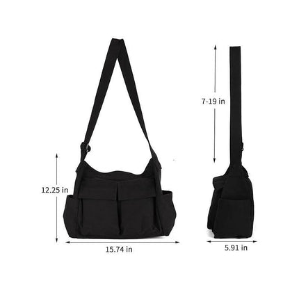 Black Single Shoulder Bag - Stylish Crossbody Bag for Daily Use.