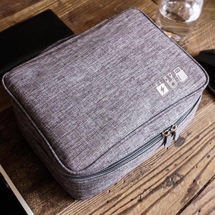 Navy Blue Data Storage Bag - Organizer for Cables, Chargers & Tech Accessories.