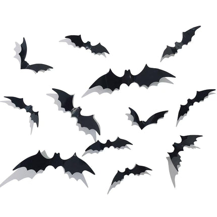 Halloween Bat Wall Stickers - Removable Spooky Decor Decals.